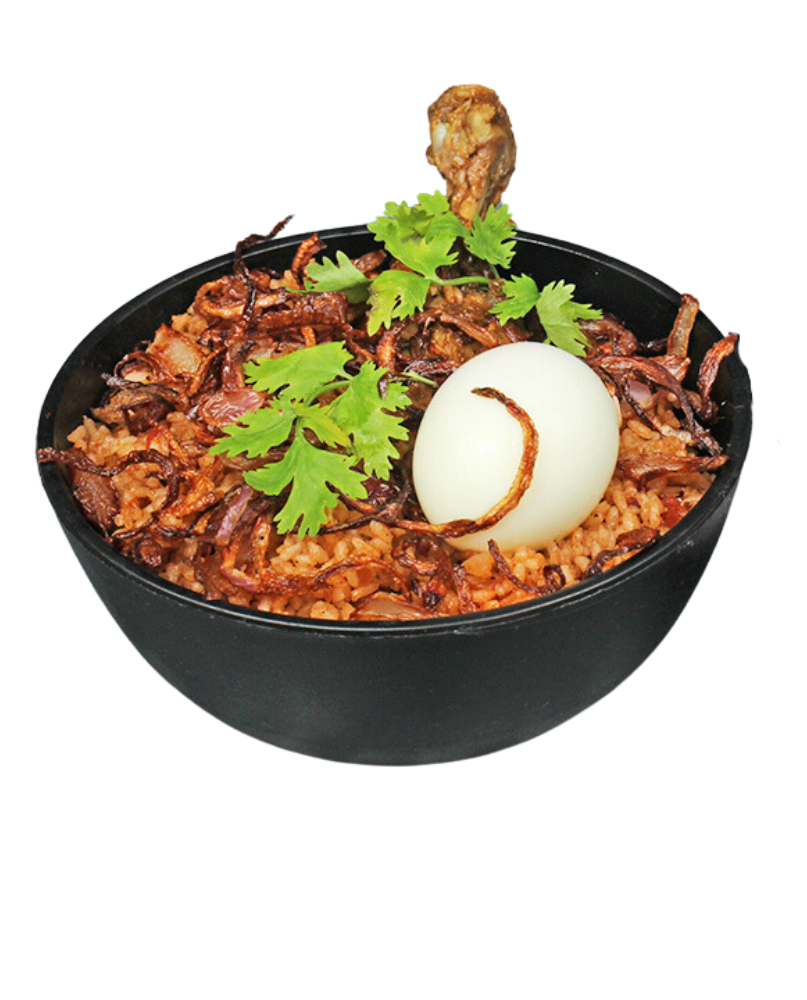 Chettinad Chicken Briyani with Egg